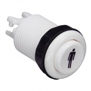 CABLEPELADO Lot De 6 Boutons Américains Arcade Blancs Avec Micro-interrupteurs